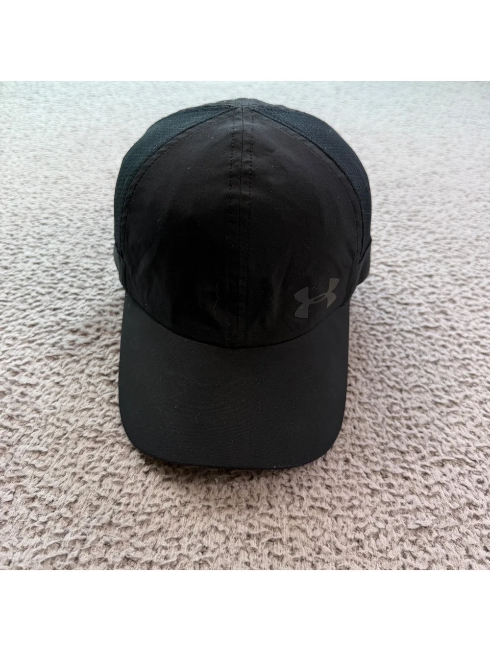 Under Armour Womens Reflective Black Running Performance Adjustable Hat Cap OSFA